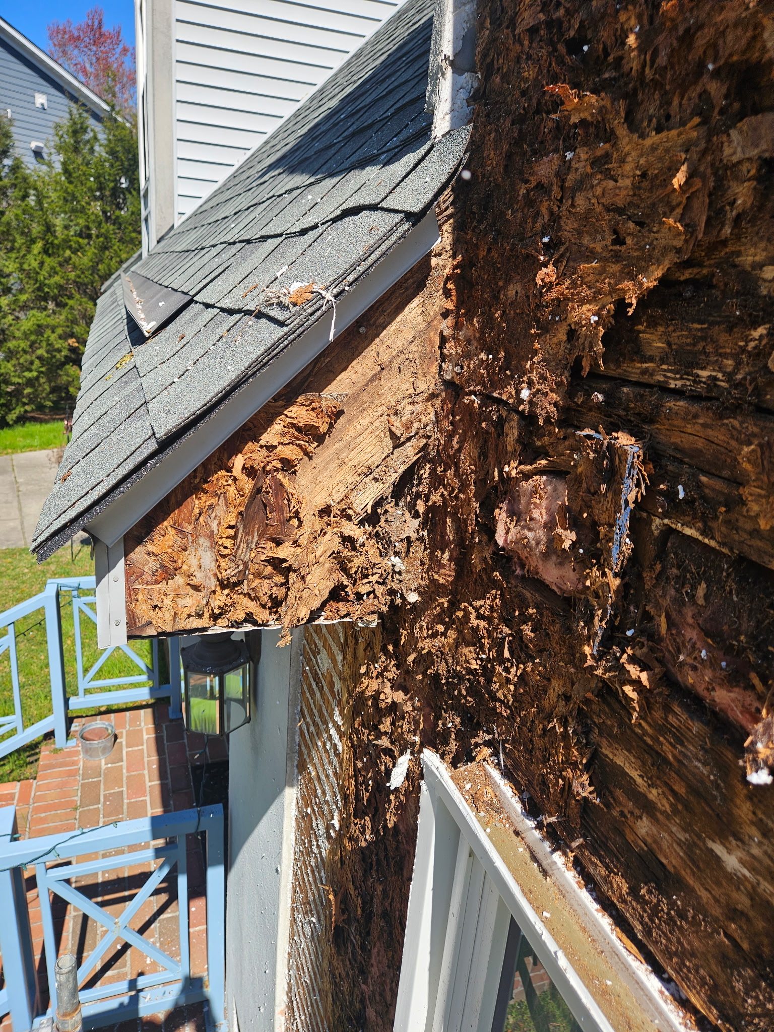 Wet, deteriorated substrate under failed EIFS